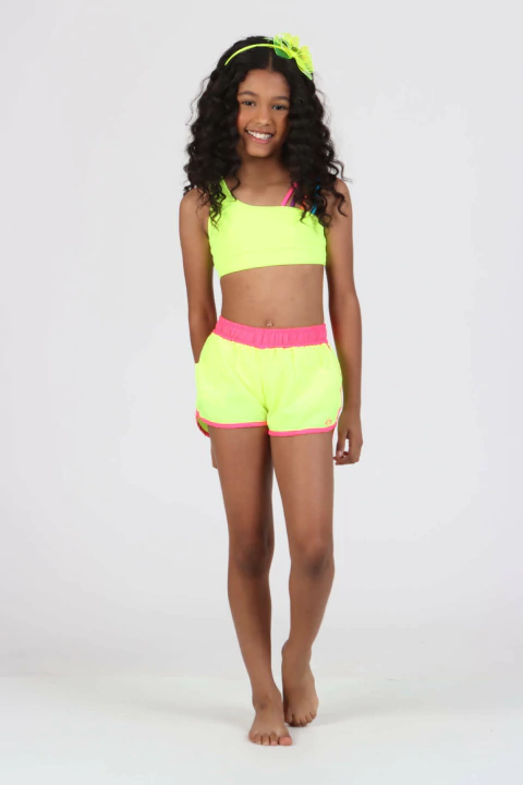 Short Kids Letícia Amarelo Fluor - Siri