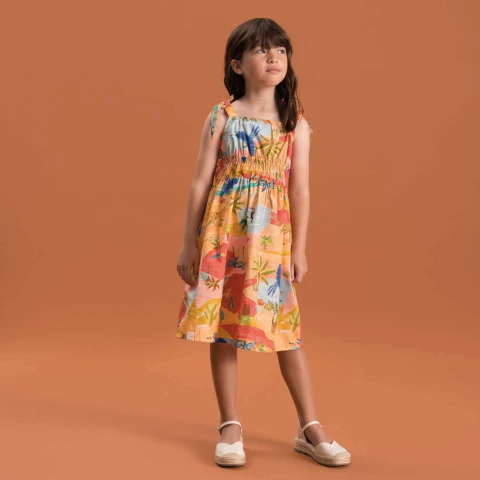 Vestido Tricoline Digital Cerado - Bugbee