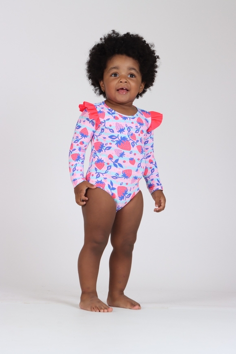 Body Baby Alice Estampa Morango - Siri