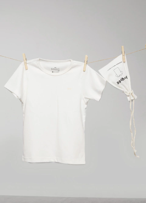 Camisa com Saco Malha Fio Organico - Branco - Bugbee