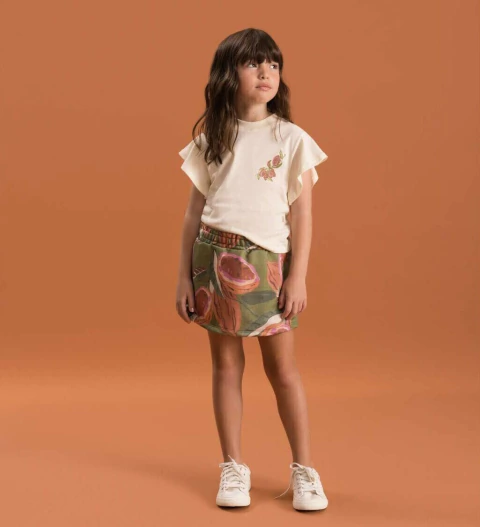 Conjunto Blusa Saia Malha Fubá - Bugbee