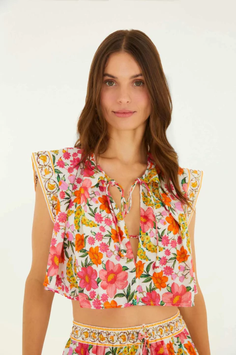 Blusa Banana Flor Adulto - Farm
