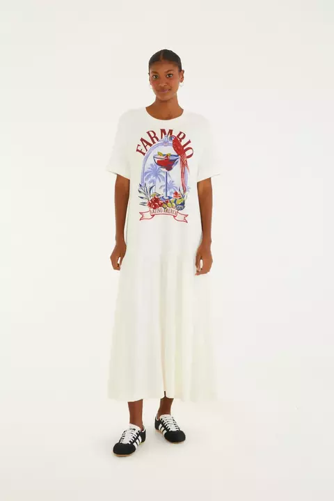 Vestido Cropped Marias Drink Pintado Adulto - Farm