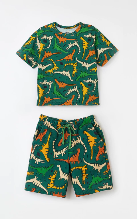 Conjunto Bento Malha Dinolinha - Fabula