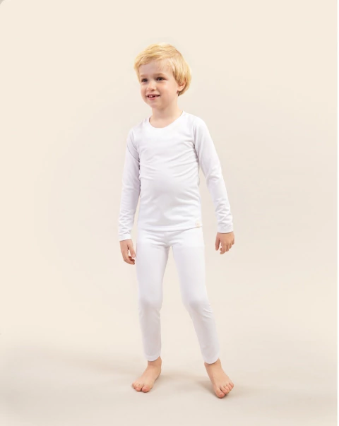 Calça Malha Termica Branco Kids - Bugbee