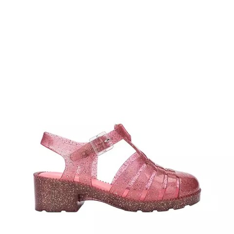 Sandália Mini Melissa Possession Rosa Médio Glitter - Melissa