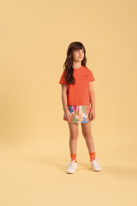 Conjunto Blusa Malha Saia Moletom Caju - Bugbee