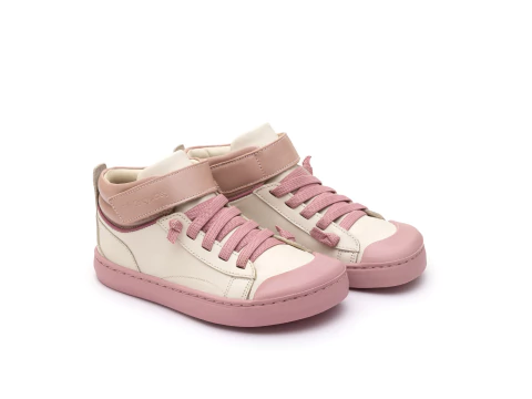 Tênis Infantil - Correr e Brincar - Peak - Bege/Rosa - Tip Toey Joey