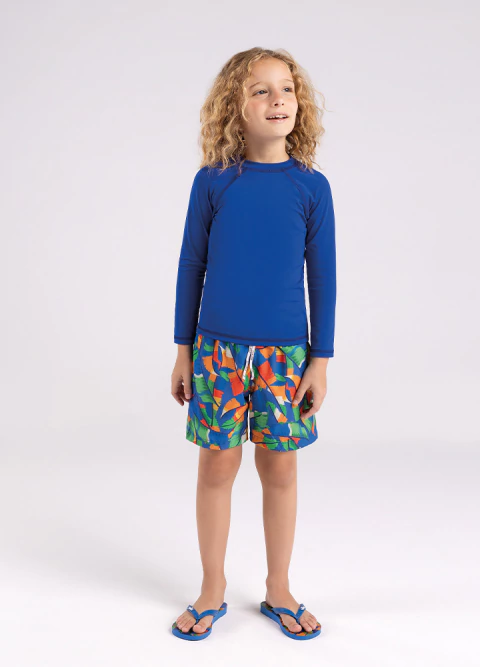 Bermuda Tactel Tropical Folhagens - Bugbee