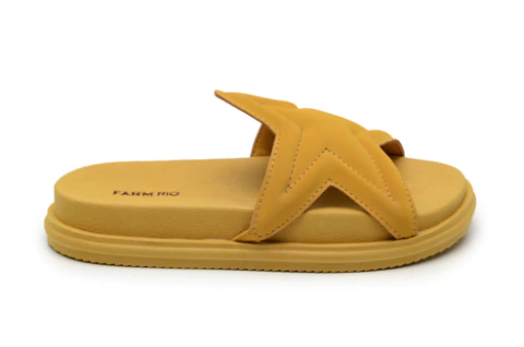Sandalia Slide Estrela Amarelo Sol - MeLeva Farm