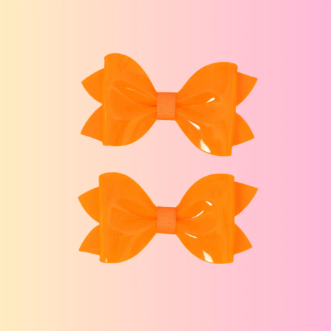 Prendedor Laís Neon Laranja Flour - Siri