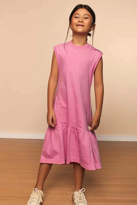 Vestido Meia Malha Rosa - Bugbee