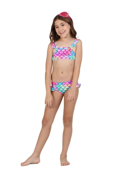 Biquini Faixinha Kids Cintia Mermaid - Siri