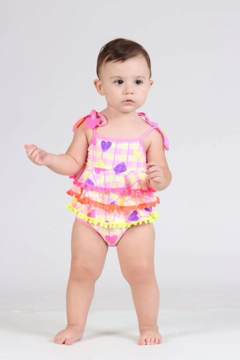 Maiô Baby Zoe Estampa L'Amore - Siri