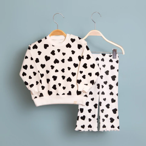 Conjunto Coração Black - Keko Baby