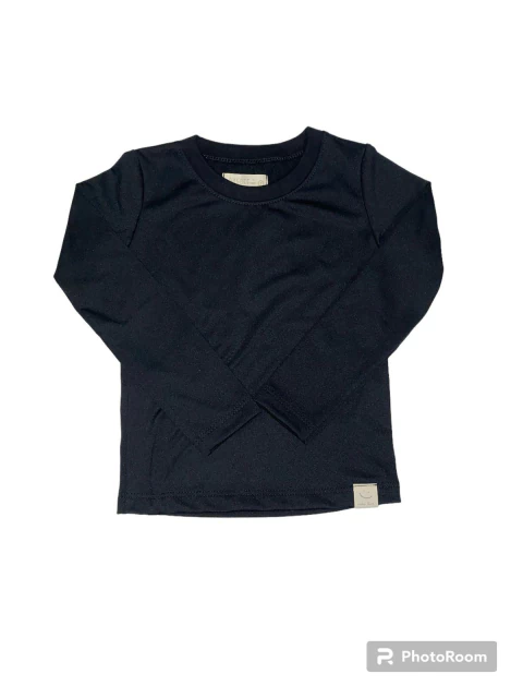 Blusa Malha Térmica Preto Kids - Bugbee