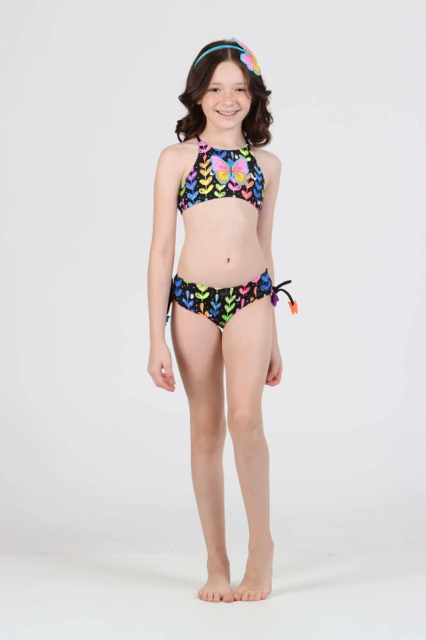 Biquini Cropped Kids Tamy Estampa Borboleta - Siri