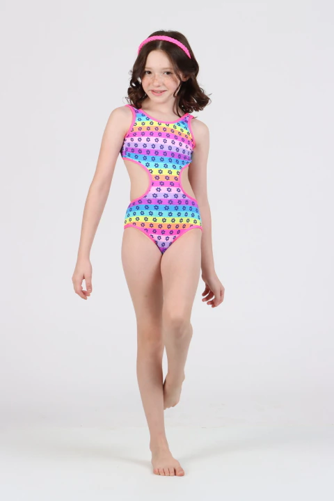 Maiô Kids Carol Duplo Jardim Colorido - Siri