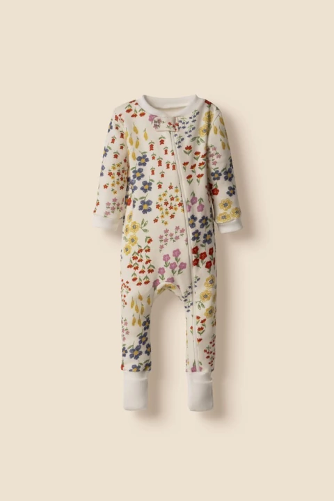 Macacão Suedini Digital Floral Porcelana - Bugbee