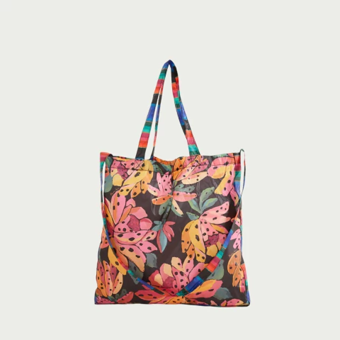Bolsa Me Leva Flor De Banana Preto - Farm