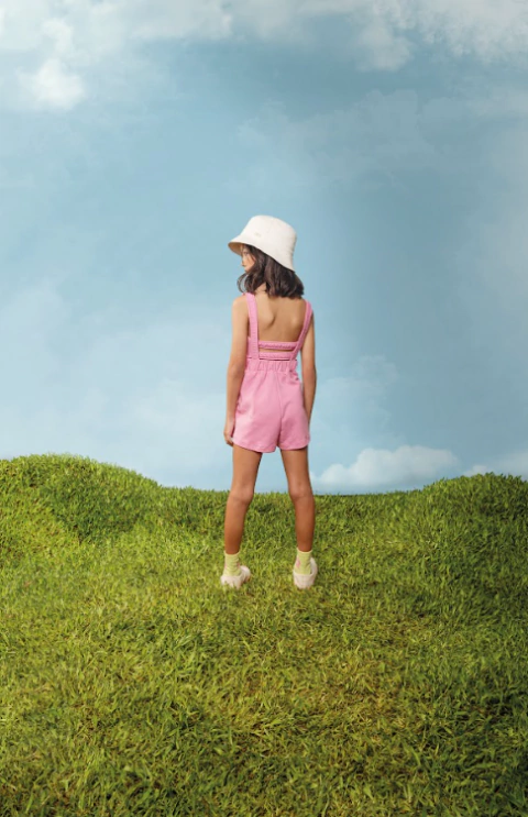 Macaquinho Malha Colmeia Rosa - Bugbee