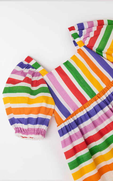 Vestido Barrado Multicor - Fabula