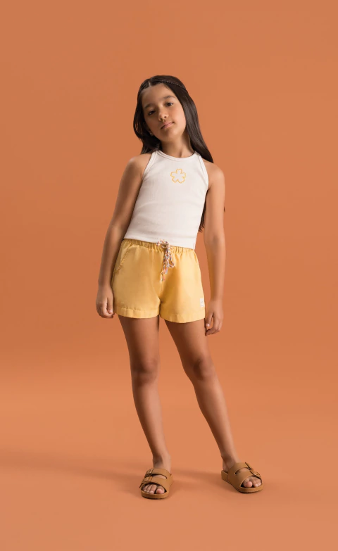 Conjunto Regata Ribana Shorts Tecido Mandioca - Bugbee