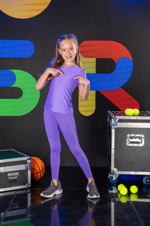 Blusa Manga Curta Kids Maria Lavanda - Siri