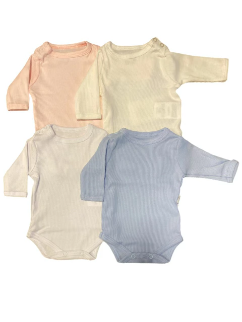 Conjunto Body Manga Longa E Calça Canelado Com Pezinho - Pré Maturo - Hug