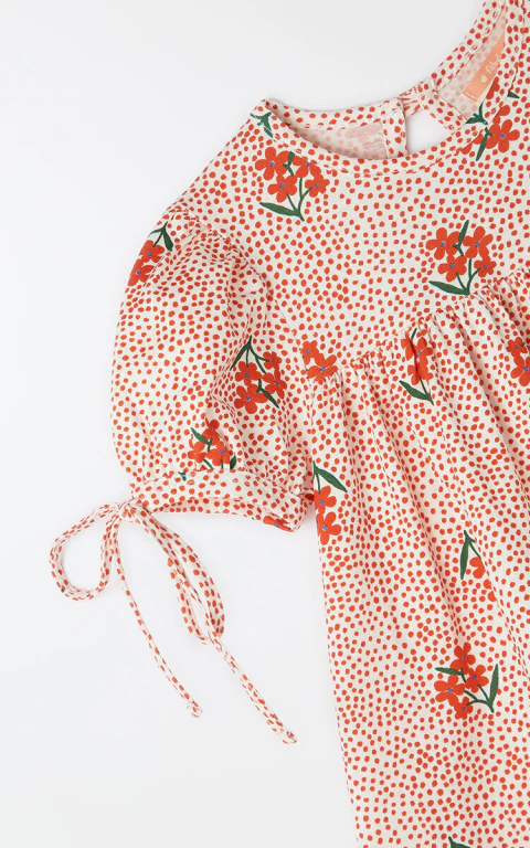 Vestido Com Faixa Bebê Malha Jardinzinho - Fabula