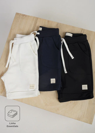 Bermuda Moletom Preto - Bugbee