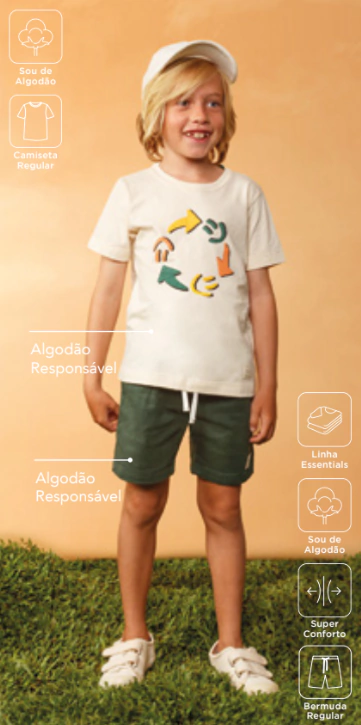 Camiseta Meia Malha Bege - Bugbee