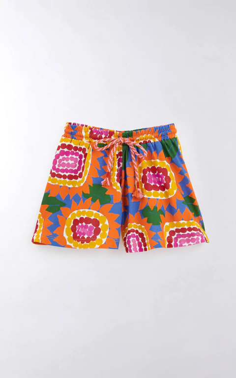 Short Malha Flor De Sol - Fabula