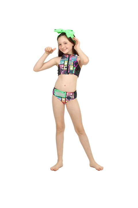 Biquini Cropped Kids Cecilia Estampa Music - Siri