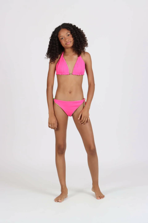 Biquini Cortininha Teen/Adulto Andressa Duplo Ultrapink - Siri