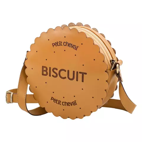 Bolsa Biscuit Couro Caramelo - Petit Cheval