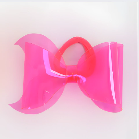 Laço Sereia Neon Rosa Flour - Siri