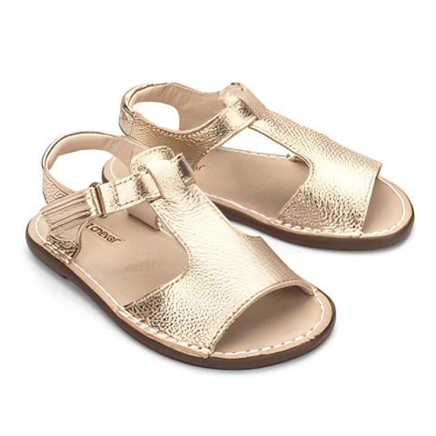 Sandália Carrossel Couro Doré - Petit Cheval