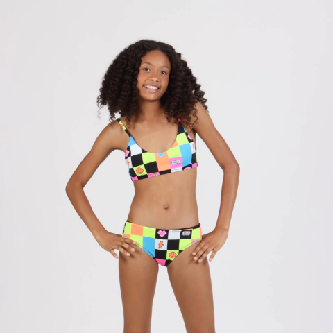 Biquini Faixinha Teen Janaina Estampa Emoji - Siri