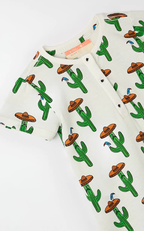 Macaquinho Bebê Malha Senor Cacto - Fabula