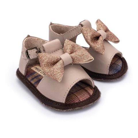 Sandália Fofura Couro Rose - Baby - Petit Cheval