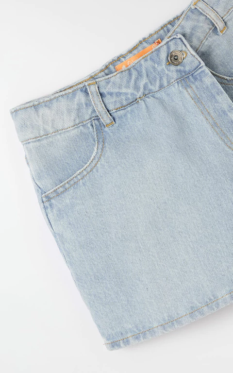 Short Saia Jeans Transpassado - Farm Futura