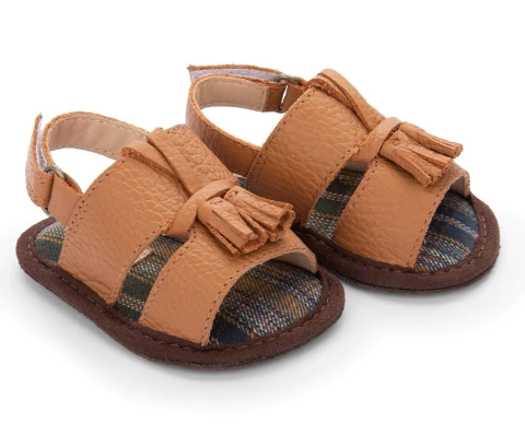 Sandalia Apito Couro Pessego- Petit Cheval