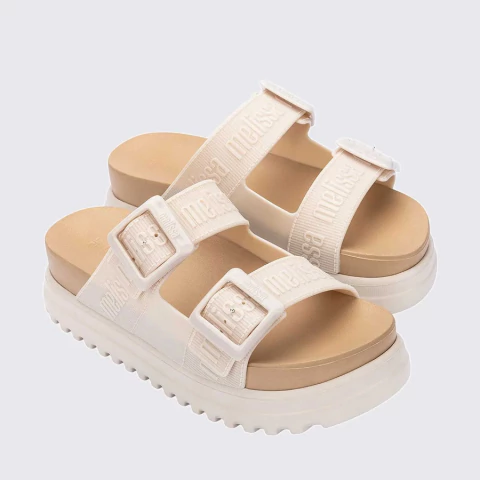 Sandália Melissa Cozy M Lover Adulto Bege - Melissa
