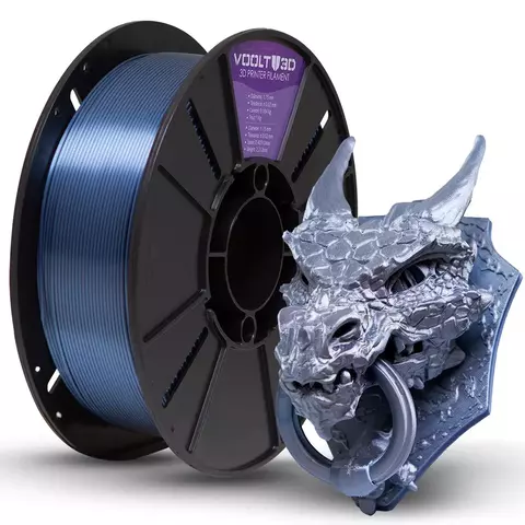 Filamento Pla Vsilk Azul Titanium 1kg High Speed Impressão 3d