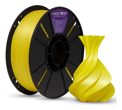 Filamento PLA Amarelo V-Silk 1 KG