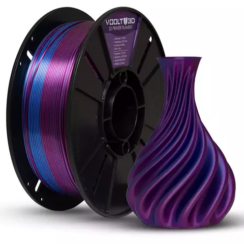 Filamento PLA Duo Color Ametista e Azul Safira - 1KG