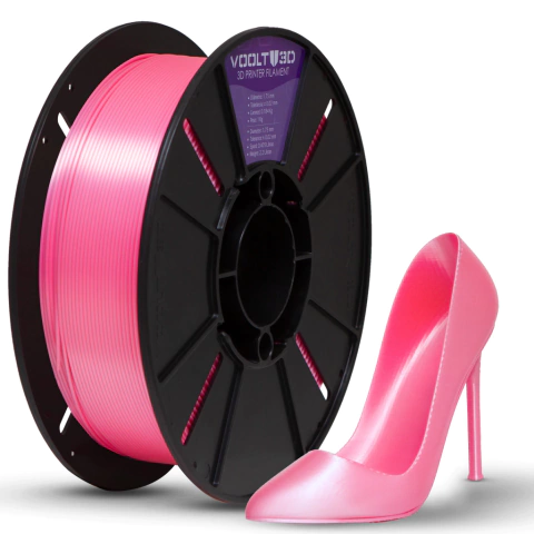 Filamento PLA Rosa Chiclete V-Silk