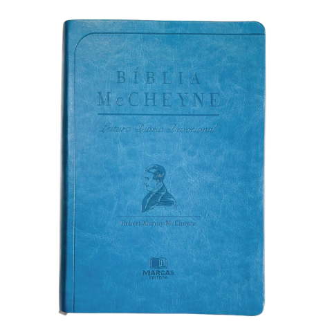 Bíblia McCheyne 2025 Azul Turquesa – Leitura Devocional com plano anual de leitura da Palavra de Deus.