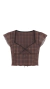 TOP CHOCOLATE PLAID - Vintage affection